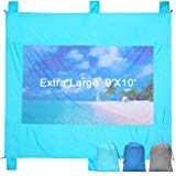 Hiking GCM90GN SONGMICS Sand Proof Beach Mat Blanket Water-repellent Quick-dry Pocket Blanket with 4 Stakes for Picnic Camping 